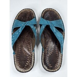 KEEN Cush Flip Flops Women's Blue Comfort Thong‎ Beachwear Slip On Sandals Sz 10